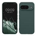 kwmobile Handyhülle kompatibel mit Google Pixel 9 Hülle - Handy Case aus weichem Silikon in Moosgrün Moosgrün  