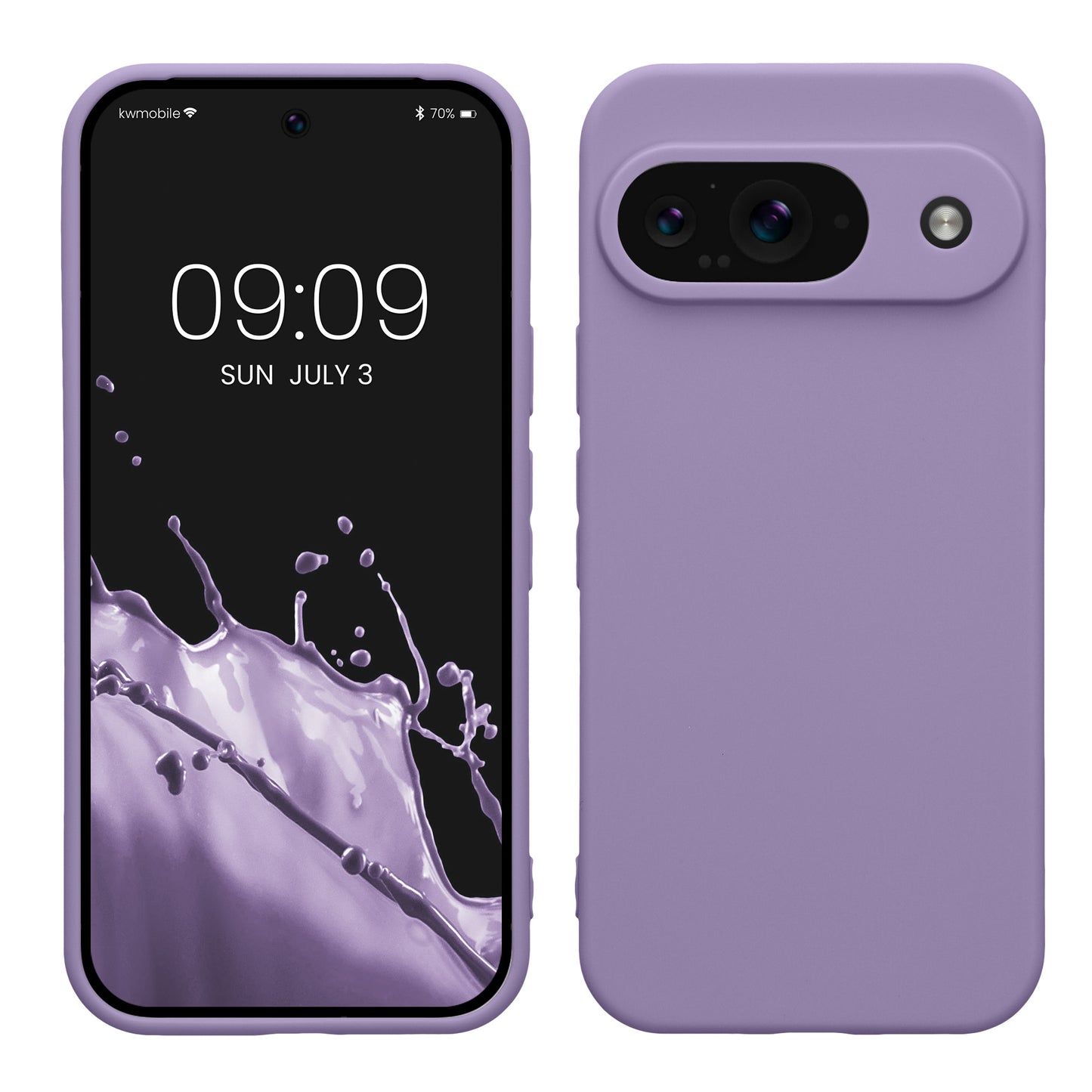 kwmobile Handyhülle kompatibel mit Google Pixel 9 Hülle - Handy Case aus weichem Silikon in Veilchen Lila Veilchen Lila  
