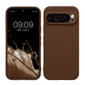 kwmobile Handyhülle kompatibel mit Google Pixel 9 Pro Hülle - Handy Case aus weichem Silikon in Chocolate Chocolate  