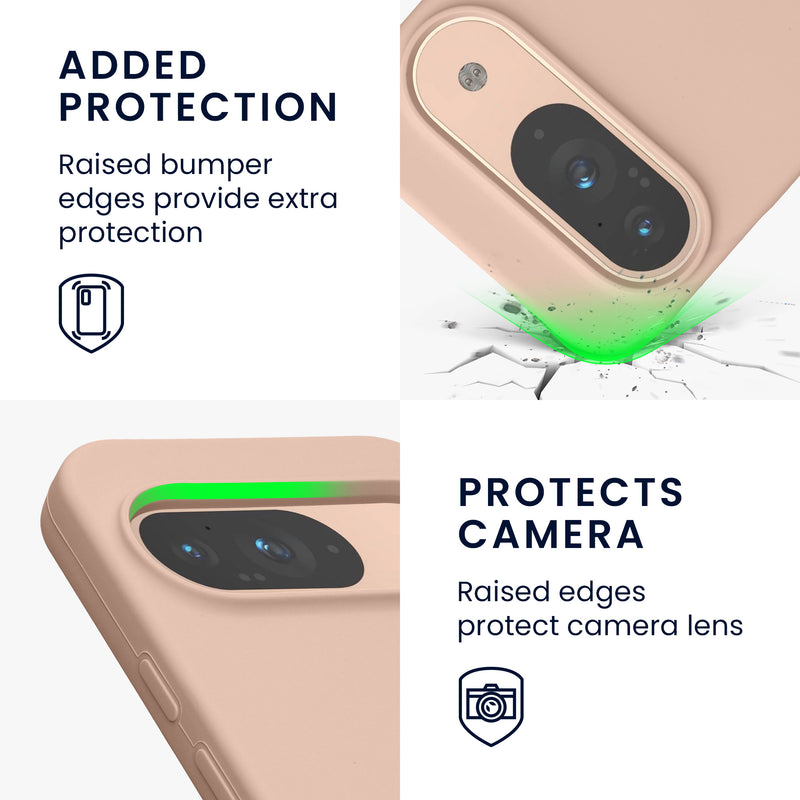 kwmobile Handyhülle für Google Pixel 9 Hülle / Google Pixel 9 Pro Hülle, für Pixel 9 Hülle / Pixel 9 Pro Hülle, für Pixel 9 Case / Pixel 9 Pro Case - Hülle Silikon - kabelloses Laden