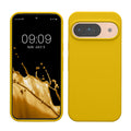 kwmobile Handyhülle für Google Pixel 9 Hülle / Google Pixel 9 Pro Hülle, für Pixel 9 Hülle / Pixel 9 Pro Hülle, für Pixel 9 Case / Pixel 9 Pro Case - Hülle Silikon - kabelloses Laden - Strahlend Gelb Strahlend Gelb  
