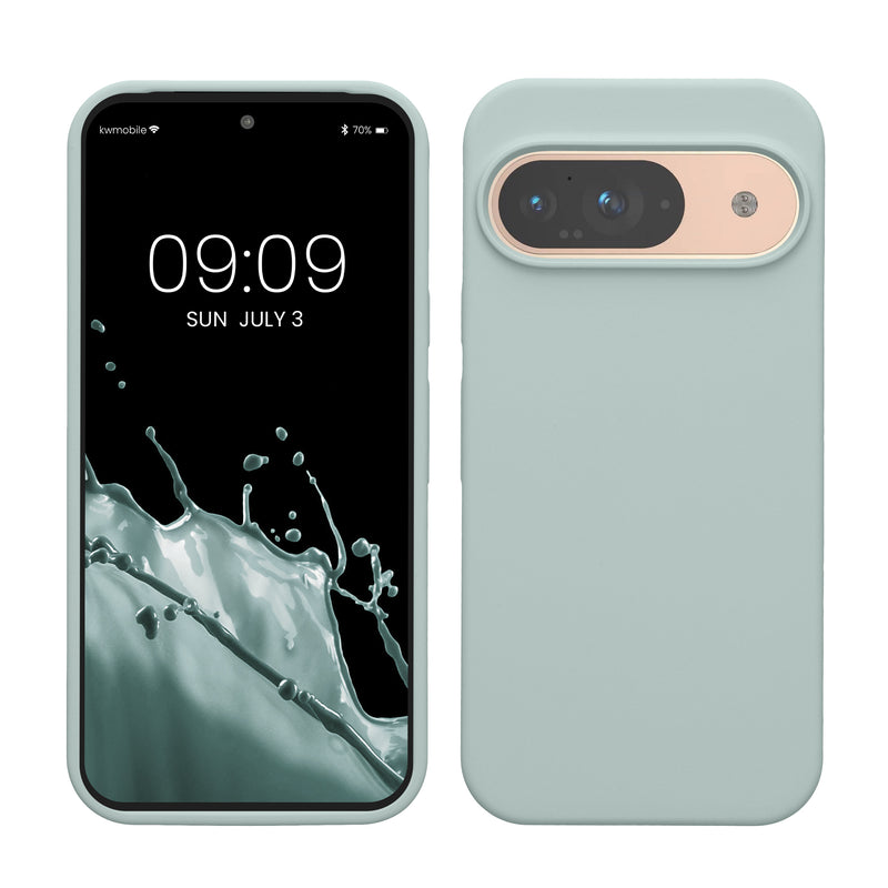 kwmobile Handyhülle für Google Pixel 9 Hülle / Google Pixel 9 Pro Hülle, für Pixel 9 Hülle / Pixel 9 Pro Hülle, für Pixel 9 Case / Pixel 9 Pro Case - Hülle Silikon - kabelloses Laden - Cool Mint Cool Mint  