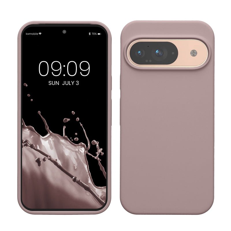 kwmobile Handyhülle für Google Pixel 9 Hülle / Google Pixel 9 Pro Hülle, für Pixel 9 Hülle / Pixel 9 Pro Hülle, für Pixel 9 Case / Pixel 9 Pro Case - Hülle Silikon - kabelloses Laden - Nude Lilac Nude Lilac  