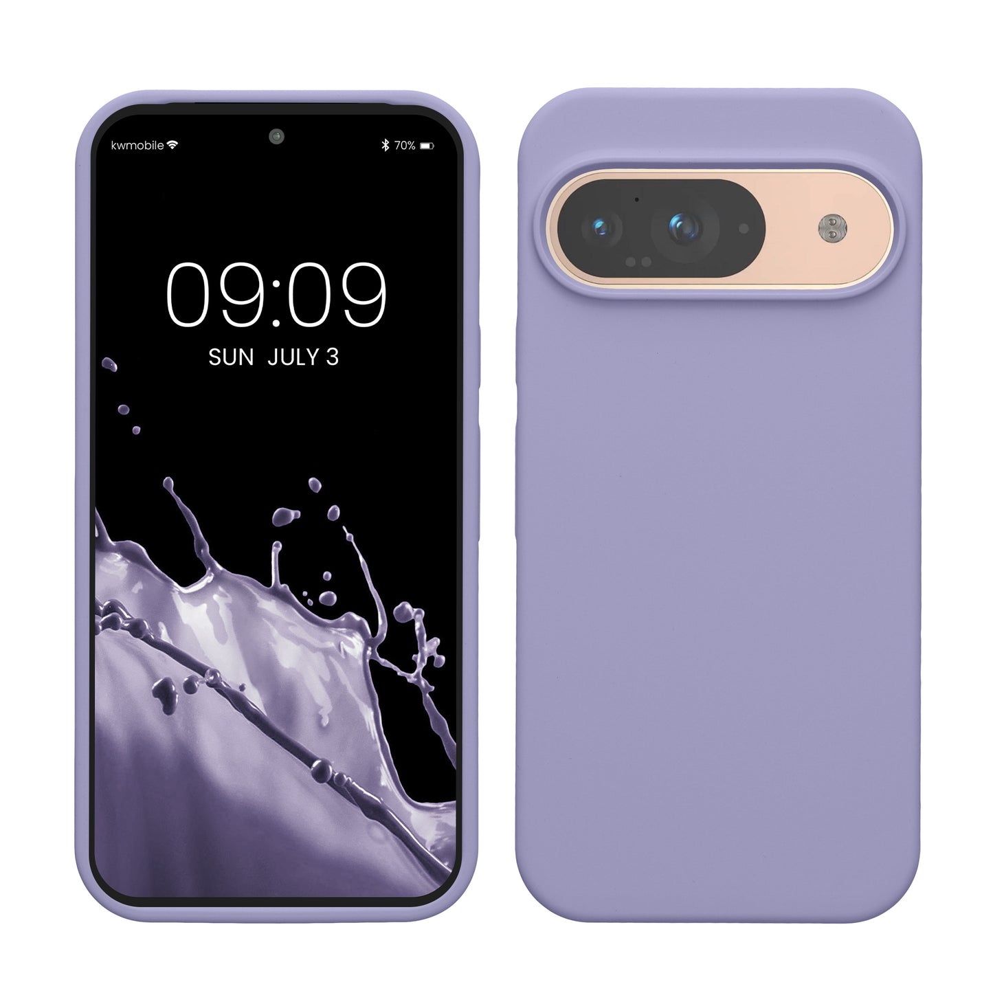 kwmobile Handyhülle für Google Pixel 9 Hülle / Google Pixel 9 Pro Hülle, für Pixel 9 Hülle / Pixel 9 Pro Hülle, für Pixel 9 Case / Pixel 9 Pro Case - Hülle Silikon - kabelloses Laden - Lavendel Lavendel  