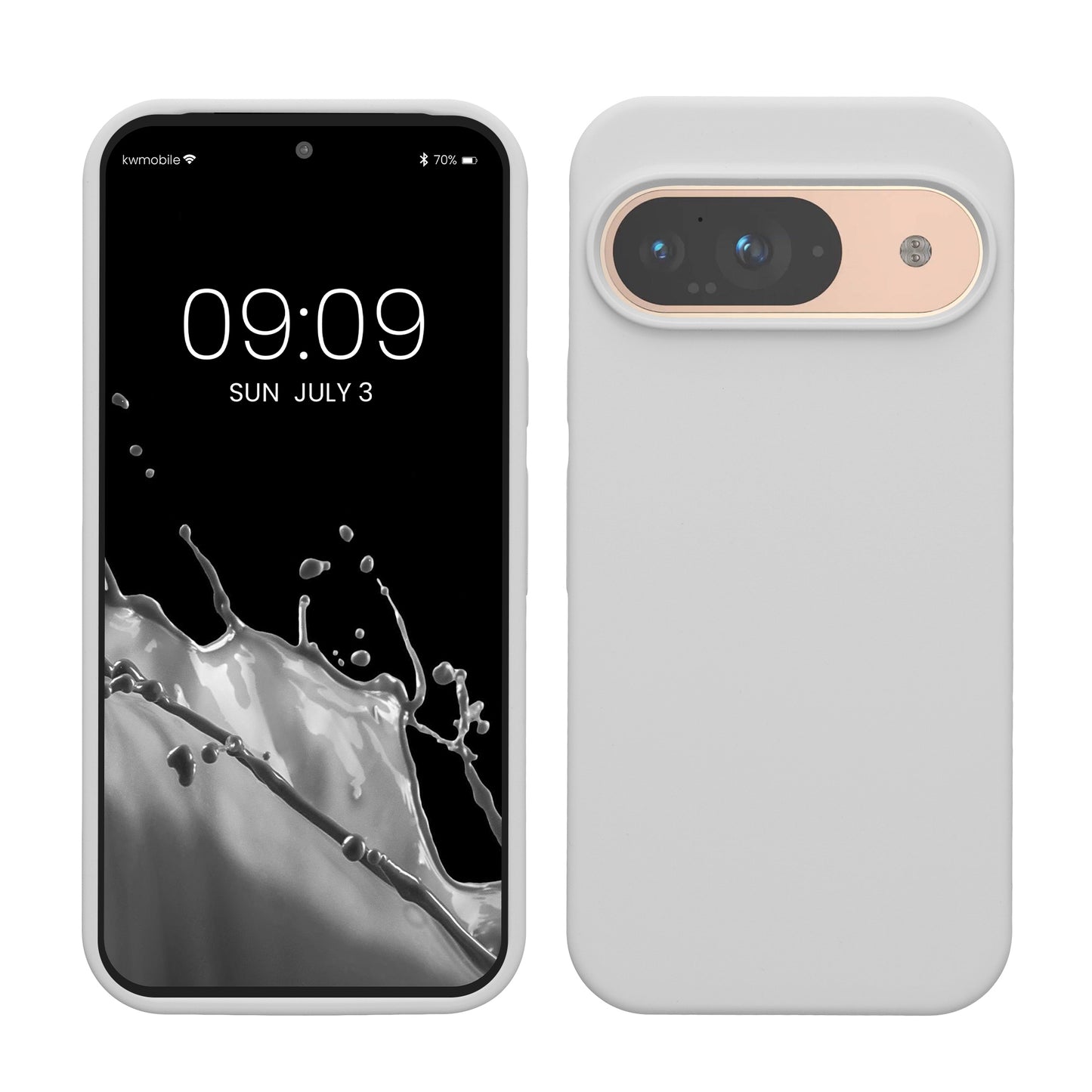 kwmobile Handyhülle für Google Pixel 9 Hülle / Google Pixel 9 Pro Hülle, für Pixel 9 Hülle / Pixel 9 Pro Hülle, für Pixel 9 Case / Pixel 9 Pro Case - Hülle Silikon - kabelloses Laden - Weiß matt Weiß matt  