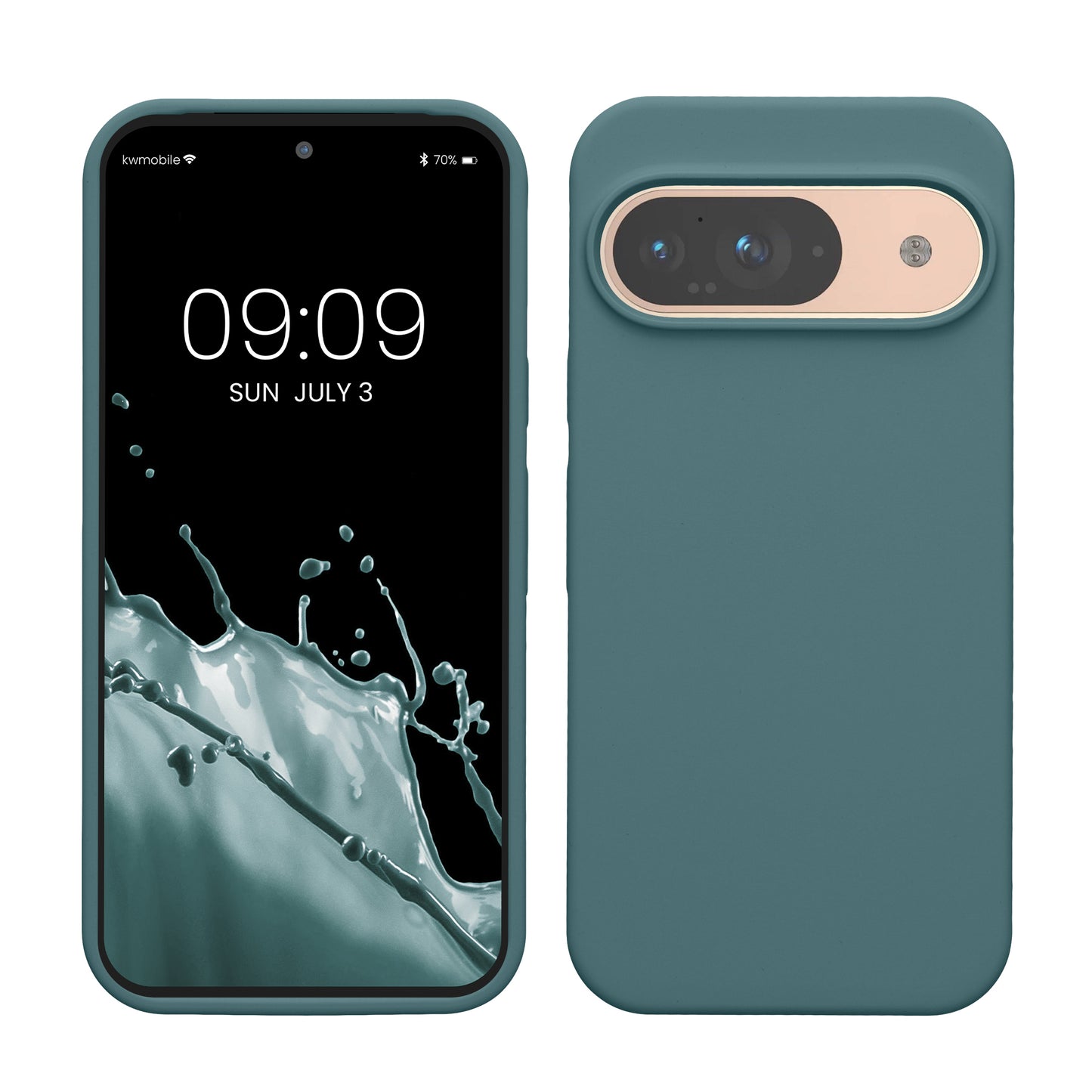 kwmobile Handyhülle für Google Pixel 9 Hülle / Google Pixel 9 Pro Hülle, für Pixel 9 Hülle / Pixel 9 Pro Hülle, für Pixel 9 Case / Pixel 9 Pro Case - Hülle Silikon - kabelloses Laden - Arctic Night Arctic Night  