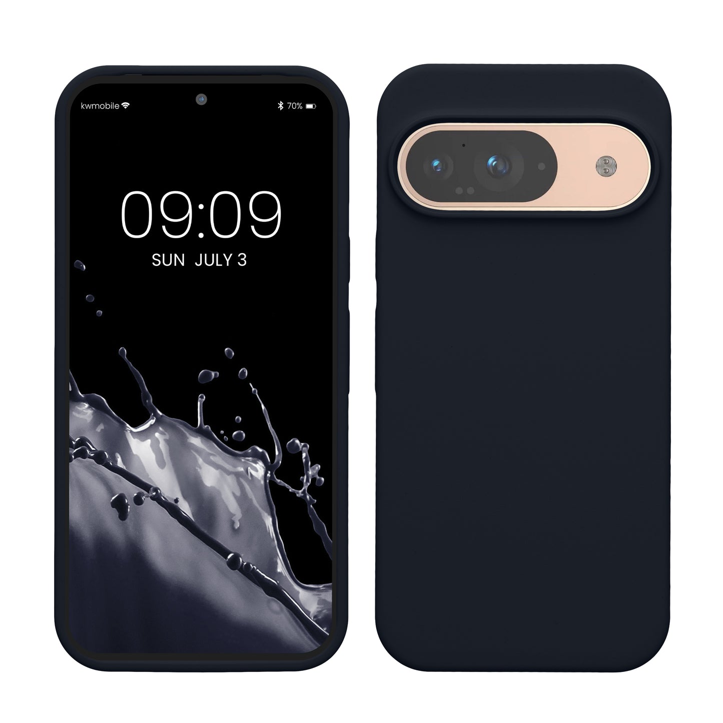 kwmobile Handyhülle für Google Pixel 9 Hülle / Google Pixel 9 Pro Hülle, für Pixel 9 Hülle / Pixel 9 Pro Hülle, für Pixel 9 Case / Pixel 9 Pro Case - Hülle Silikon - kabelloses Laden - Heidelbeerblau Heidelbeerblau  