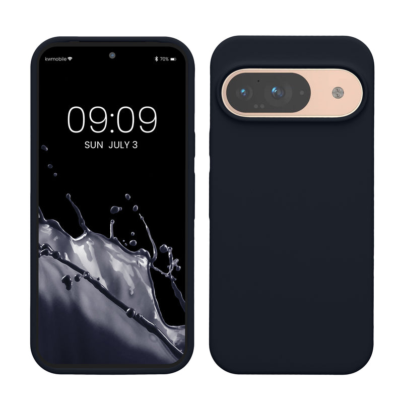 kwmobile Handyhülle für Google Pixel 9 Hülle / Google Pixel 9 Pro Hülle, für Pixel 9 Hülle / Pixel 9 Pro Hülle, für Pixel 9 Case / Pixel 9 Pro Case - Hülle Silikon - kabelloses Laden - Heidelbeerblau Heidelbeerblau  
