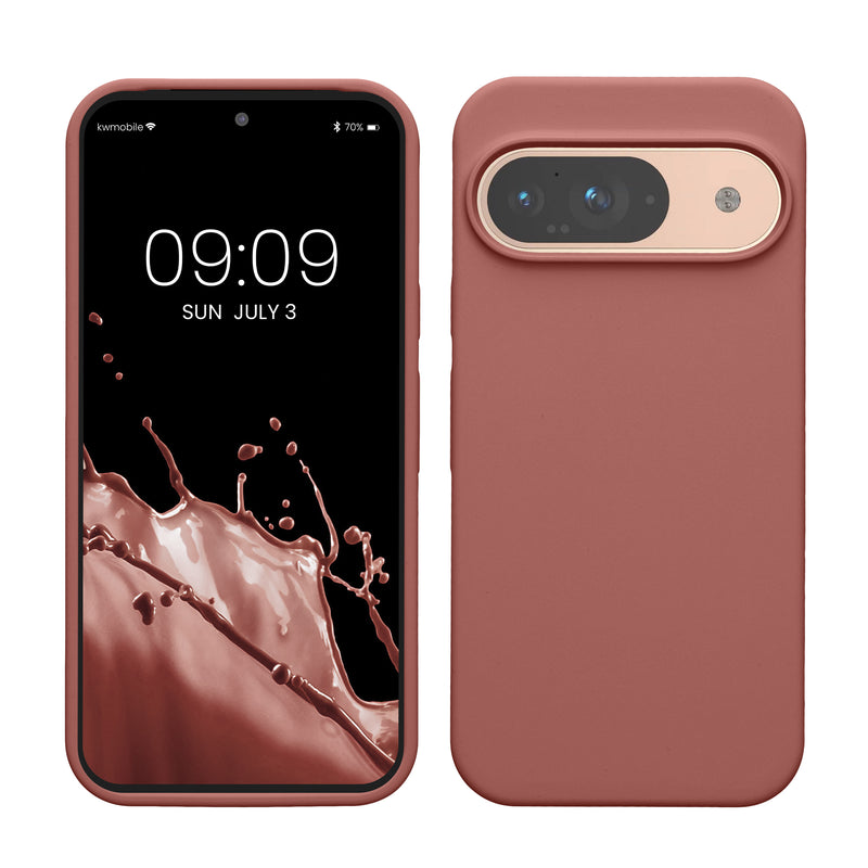 kwmobile Handyhülle für Google Pixel 9 Hülle / Google Pixel 9 Pro Hülle, für Pixel 9 Hülle / Pixel 9 Pro Hülle, für Pixel 9 Case / Pixel 9 Pro Case - Hülle Silikon - kabelloses Laden - Winter Rose Winter Rose  