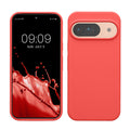 kwmobile Handyhülle für Google Pixel 9 Hülle / Google Pixel 9 Pro Hülle, für Pixel 9 Hülle / Pixel 9 Pro Hülle, für Pixel 9 Case / Pixel 9 Pro Case - Hülle Silikon - kabelloses Laden - Neon Koralle Neon Koralle  