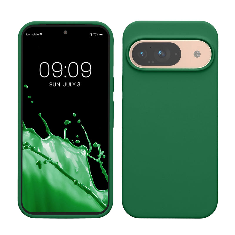 kwmobile Handyhülle für Google Pixel 9 Hülle / Google Pixel 9 Pro Hülle, für Pixel 9 Hülle / Pixel 9 Pro Hülle, für Pixel 9 Case / Pixel 9 Pro Case - Hülle Silikon - kabelloses Laden - Pixie Green Pixie Green  