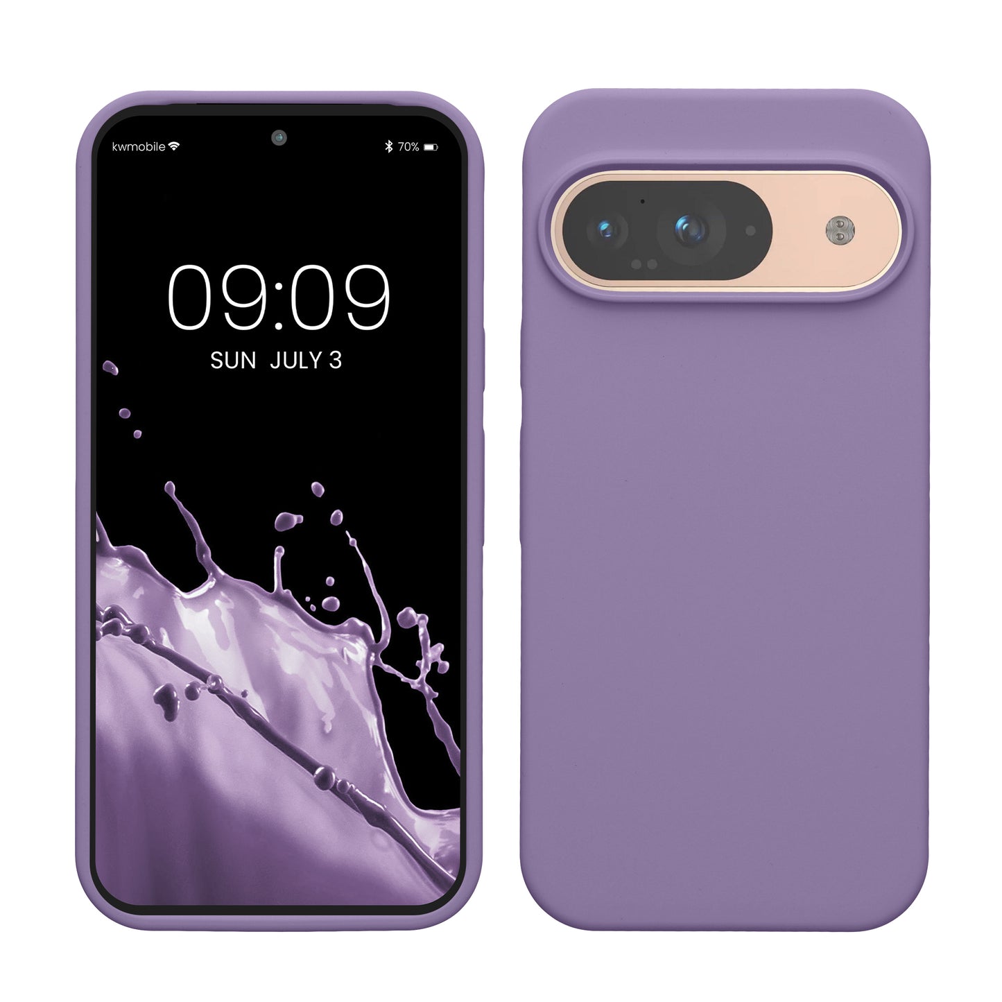 kwmobile Handyhülle für Google Pixel 9 Hülle / Google Pixel 9 Pro Hülle, für Pixel 9 Hülle / Pixel 9 Pro Hülle, für Pixel 9 Case / Pixel 9 Pro Case - Hülle Silikon - kabelloses Laden - Veilchen Lila Veilchen Lila  
