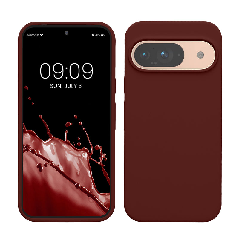 kwmobile Handyhülle für Google Pixel 9 Hülle / Google Pixel 9 Pro Hülle, für Pixel 9 Hülle / Pixel 9 Pro Hülle, für Pixel 9 Case / Pixel 9 Pro Case - Hülle Silikon - kabelloses Laden - Tawny Red Tawny Red  