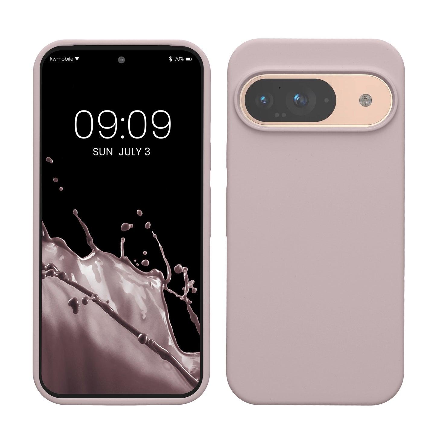 kwmobile Handyhülle für Google Pixel 9 Hülle / Google Pixel 9 Pro Hülle, für Pixel 9 Hülle / Pixel 9 Pro Hülle, für Pixel 9 Case / Pixel 9 Pro Case - Hülle Silikon - kabelloses Laden - Purple Cloud Purple Cloud  