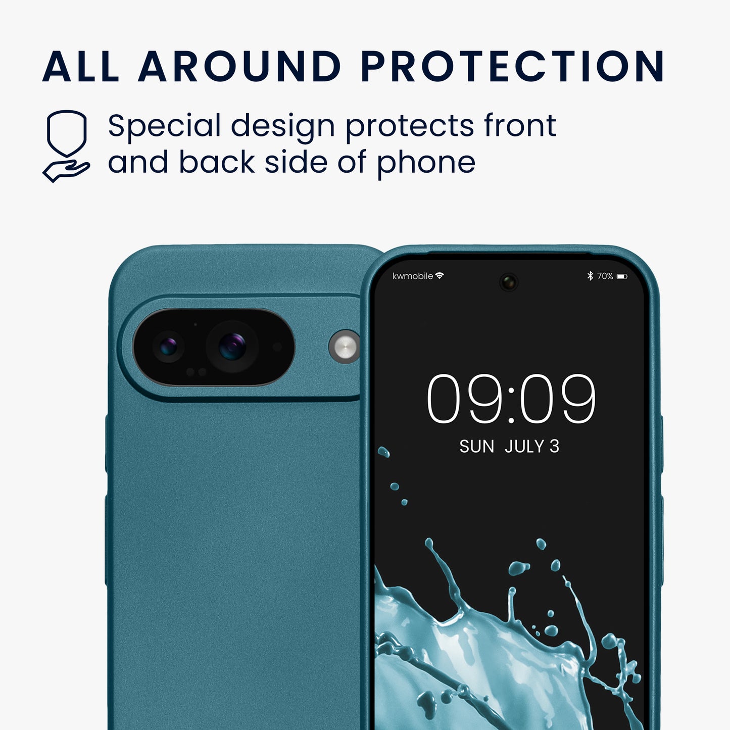 kwmobile Handyhülle für Google Pixel 9 Hülle weiche Silikon Case Schutzhülle Cover