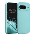 kwmobile Handyhülle kompatibel mit Google Pixel 9 Hülle - weiche Silikon Case metallisch schimmernd in Metallic Mintgrün Metallic Mintgrün  