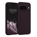 kwmobile Handyhülle kompatibel mit Google Pixel 9 Hülle - weiche Silikon Case metallisch schimmernd in Metallic Brombeere Metallic Brombeere  