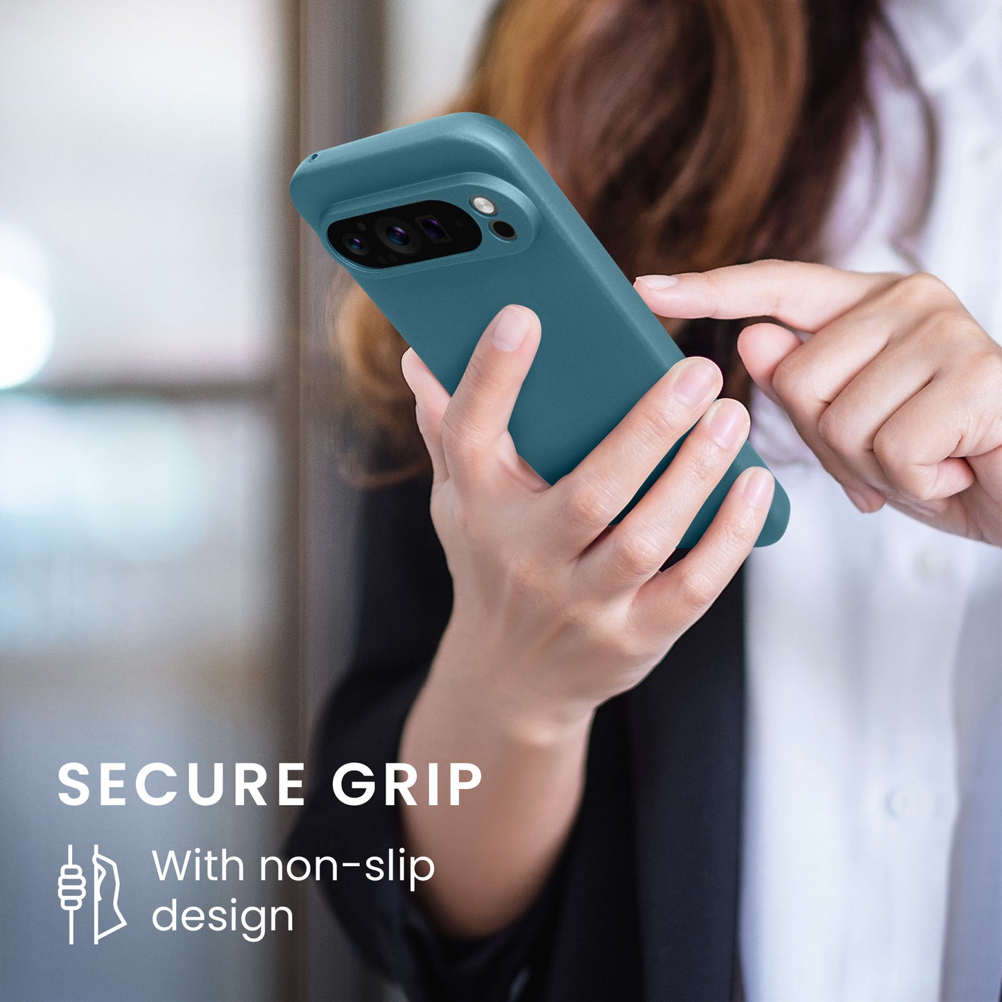 kwmobile Handyhülle für Google Pixel 9 Pro Hülle - weiche Silikon Case metallisch schimmernd - Schutzhülle Cover