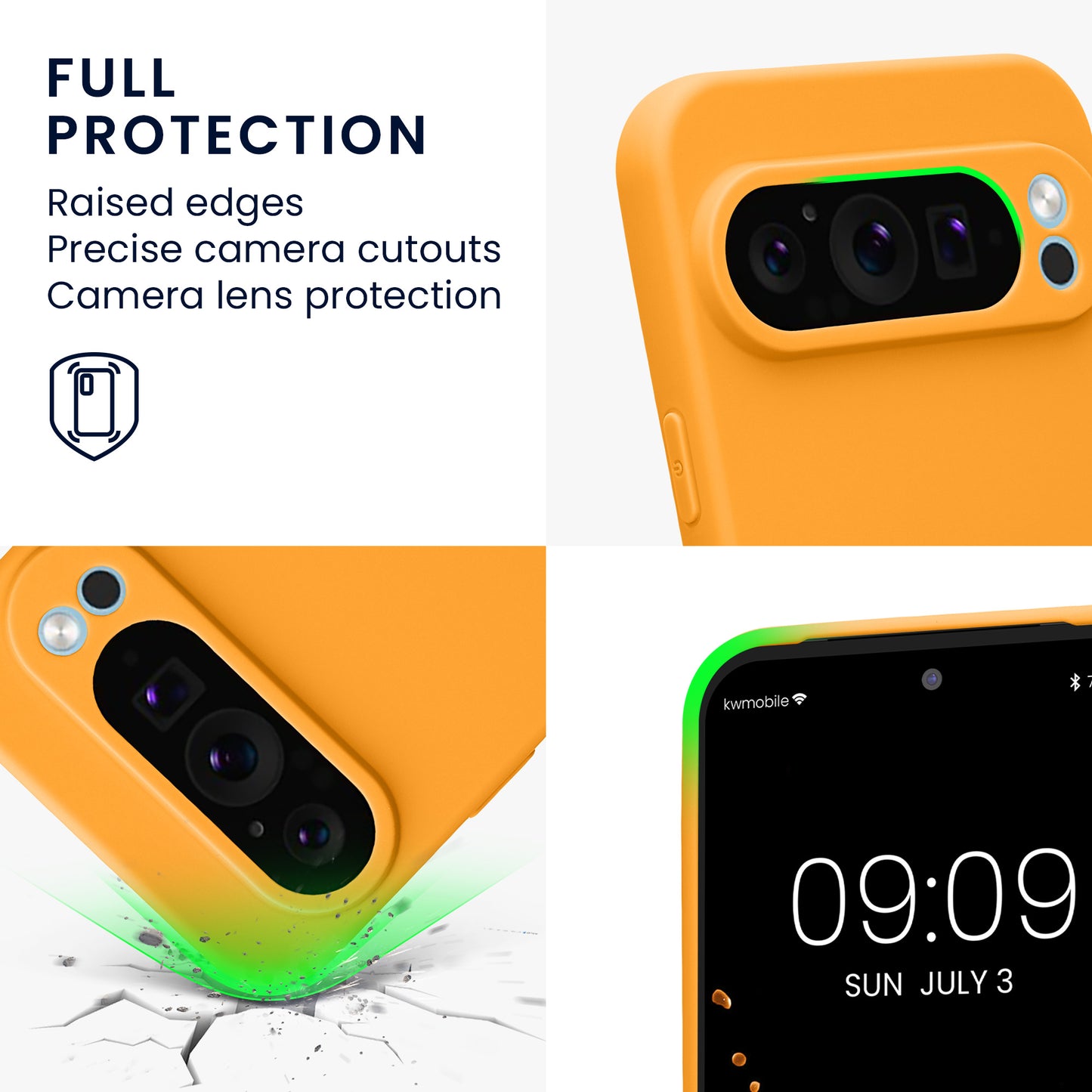 kwmobile Handyhülle für Google Pixel 9 Pro XL Hülle - weiches Handy Silikon Case - Schutzhülle Cover