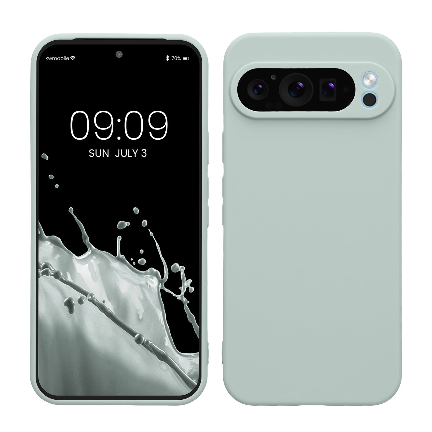 kwmobile Handyhülle kompatibel mit Google Pixel 9 Pro XL Hülle - Handy Case aus weichem Silikon in Cool Mint Cool Mint  