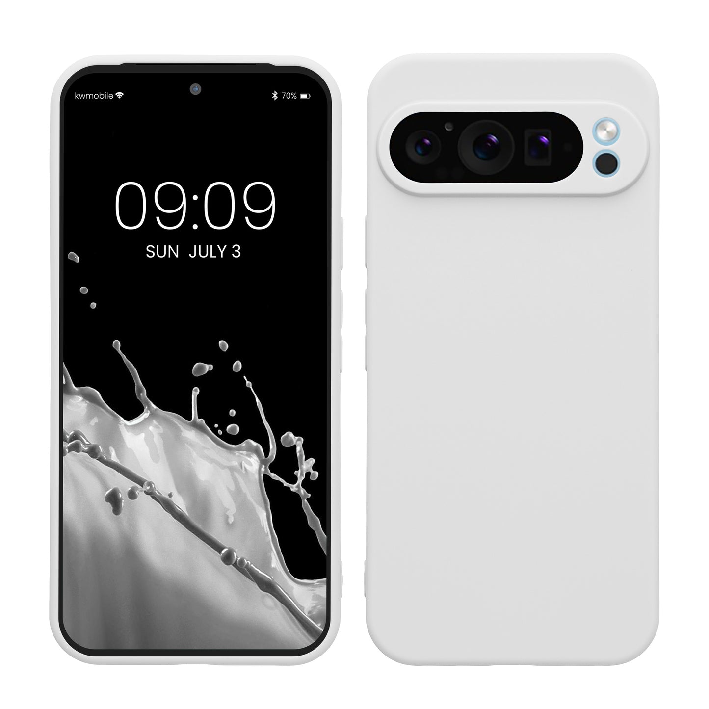 kwmobile Handyhülle kompatibel mit Google Pixel 9 Pro XL Hülle - Handy Case aus weichem Silikon in Weiß matt Weiß matt  