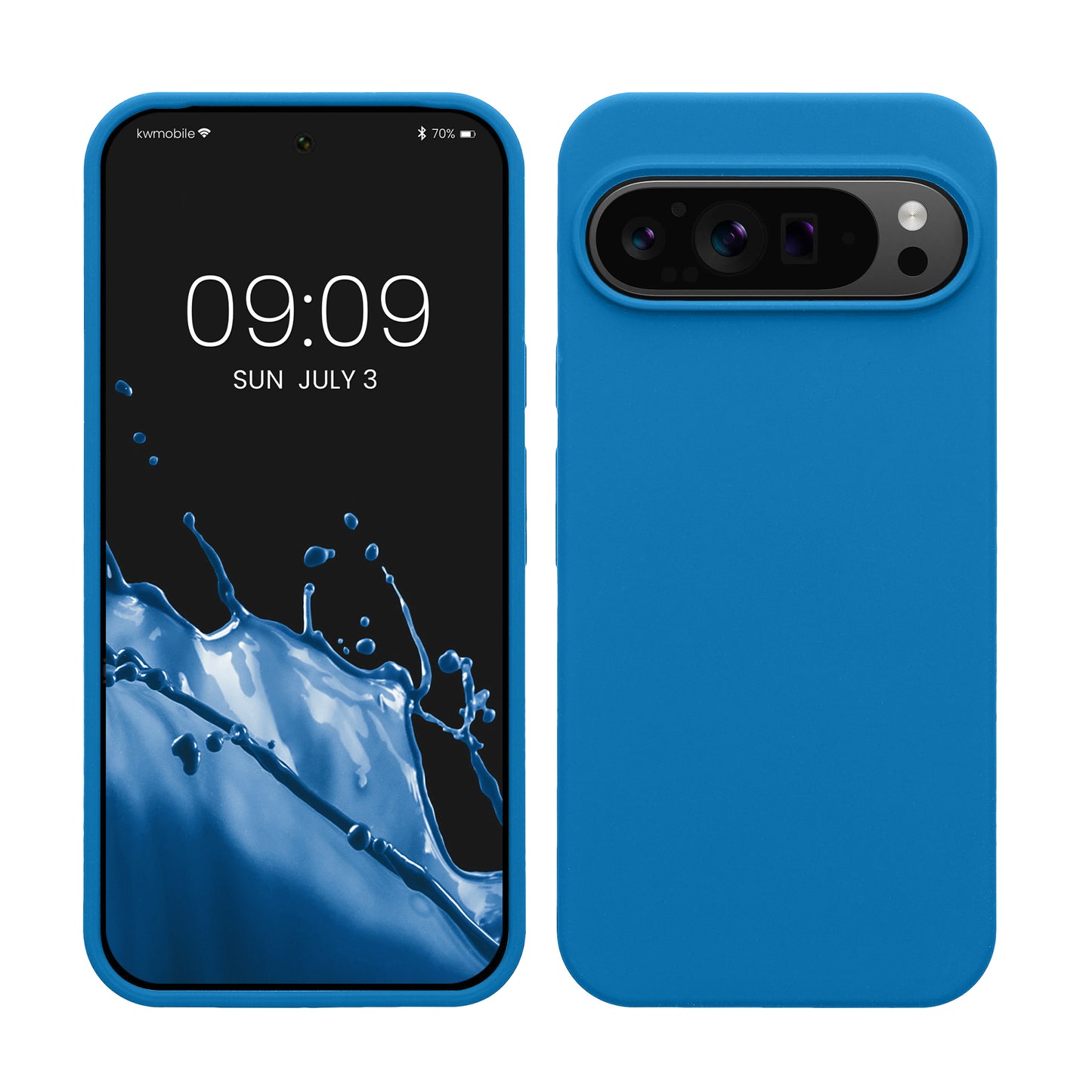 kwmobile Handyhülle für Google Pixel 9 Pro XL Hülle, für Pixel 9 Pro XL Case - Hülle Silikon - kabelloses Laden - Blue Reef Blue Reef  