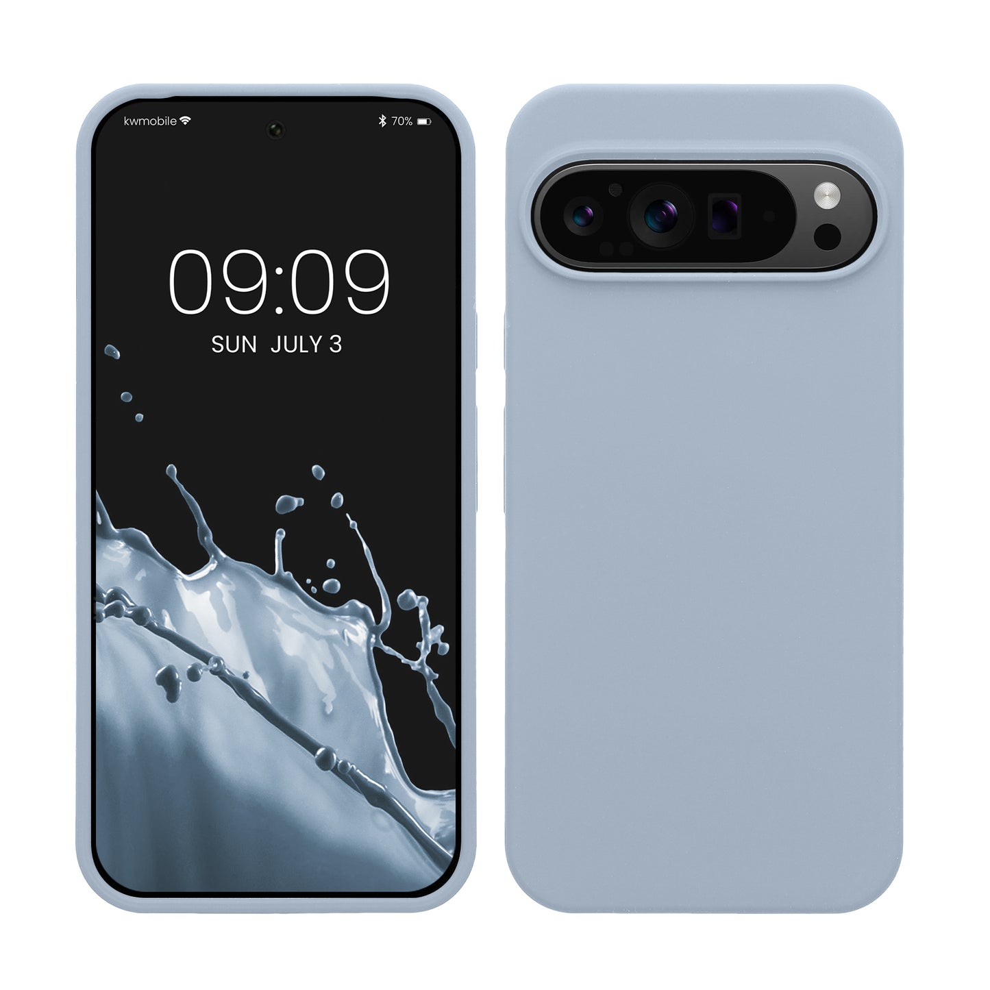kwmobile Handyhülle für Google Pixel 9 Pro XL Hülle, für Pixel 9 Pro XL Case - Hülle Silikon - kabelloses Laden - Hellblau matt Hellblau matt  
