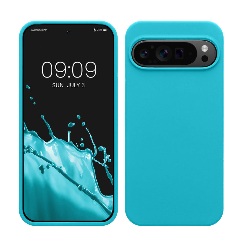 kwmobile Handyhülle für Google Pixel 9 Pro XL Hülle, für Pixel 9 Pro XL Case - Hülle Silikon - kabelloses Laden - Cool Glacier Cool Glacier  