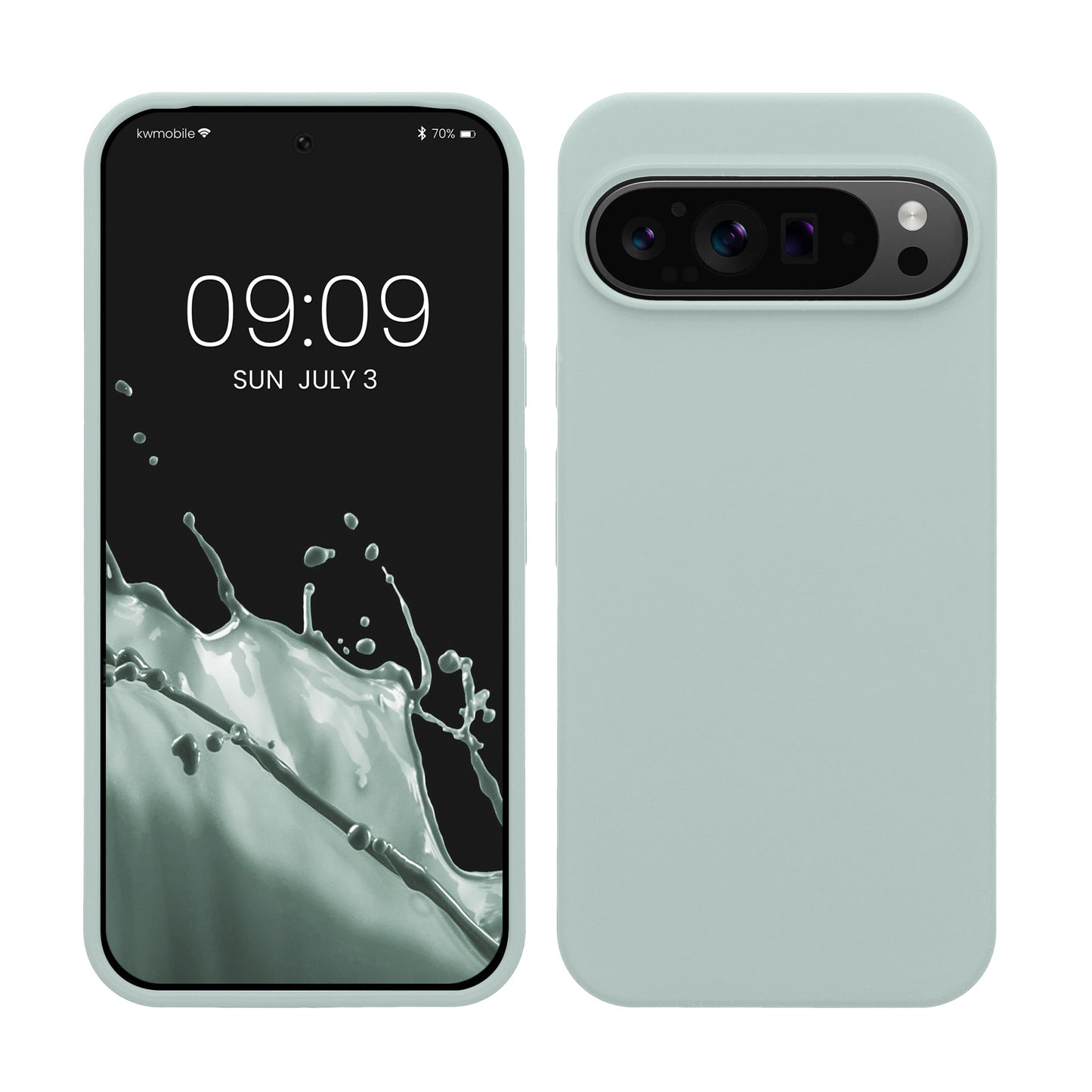 kwmobile Handyhülle für Google Pixel 9 Pro XL Hülle, für Pixel 9 Pro XL Case - Hülle Silikon - kabelloses Laden - Cool Mint Cool Mint  