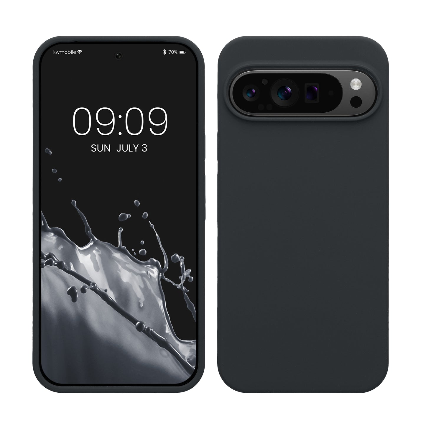 kwmobile Handyhülle für Google Pixel 9 Pro XL Hülle, für Pixel 9 Pro XL Case - Hülle Silikon - kabelloses Laden - Heidelbeerblau Heidelbeerblau  