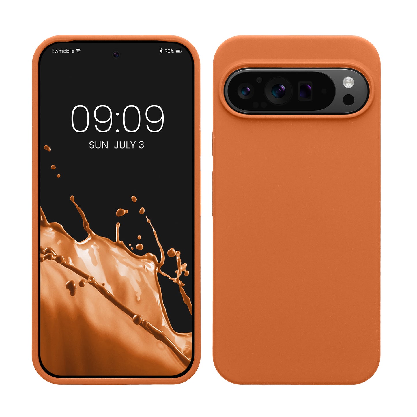 kwmobile Handyhülle für Google Pixel 9 Pro XL Hülle, für Pixel 9 Pro XL Case - Hülle Silikon - kabelloses Laden - Warme Aprikose Warme Aprikose  