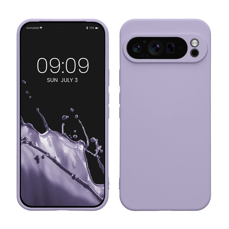 kwmobile Slim Case kompatibel mit Google Pixel 9 Pro XL Hülle - Handyhülle aus Silikon in Lavendel Lavendel  