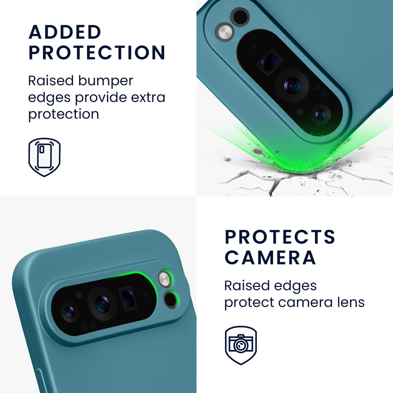 kwmobile Handyhülle für Google Pixel 9 Pro XL Hülle - weiche Silikon Case metallisch schimmernd - Schutzhülle Cover