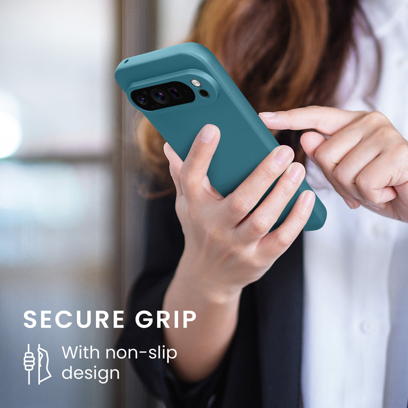 kwmobile Handyhülle für Google Pixel 9 Pro XL Hülle - weiche Silikon Case metallisch schimmernd - Schutzhülle Cover