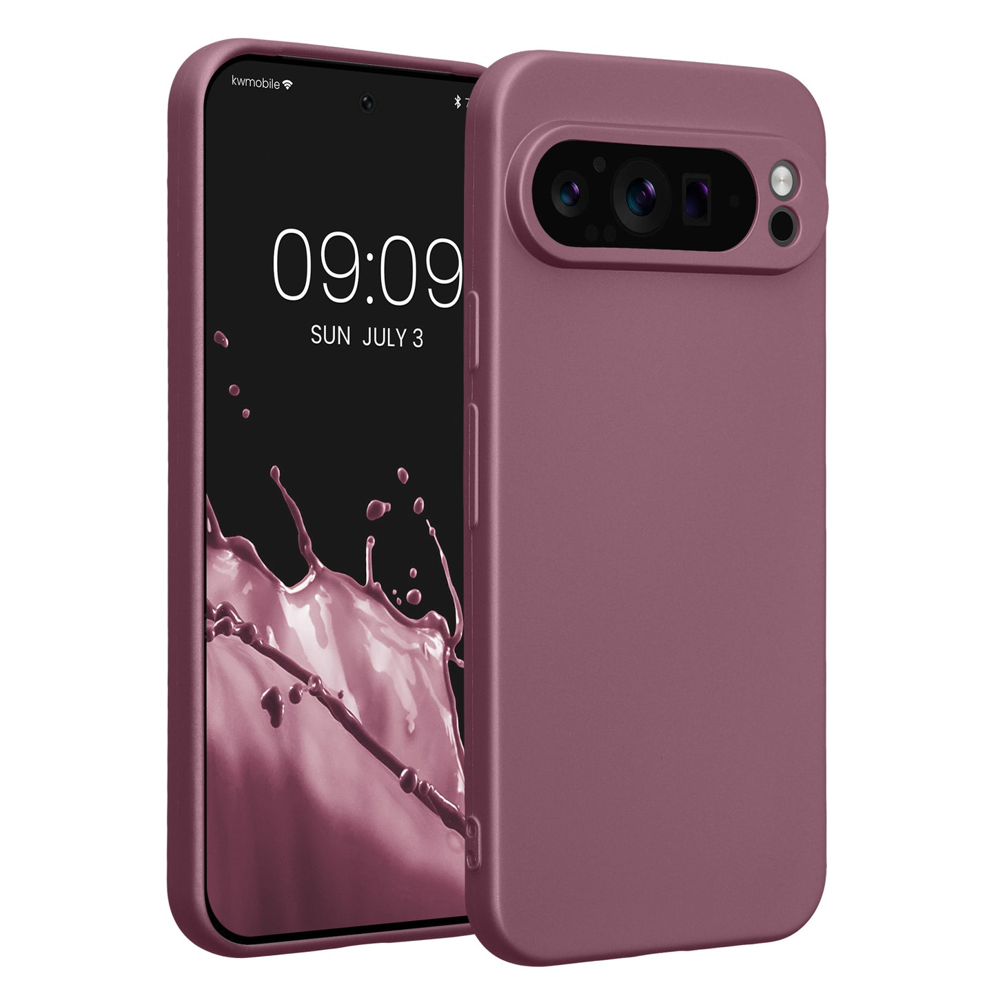 kwmobile Handyhülle kompatibel mit Google Pixel 9 Pro XL Hülle - weiche Silikon Case metallisch schimmernd in Metallic Lavendel Metallic Lavendel  