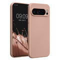kwmobile Handyhülle kompatibel mit Google Pixel 9 Pro XL Hülle - weiche Silikon Case metallisch schimmernd in Metallic Rosegold Metallic Rosegold  