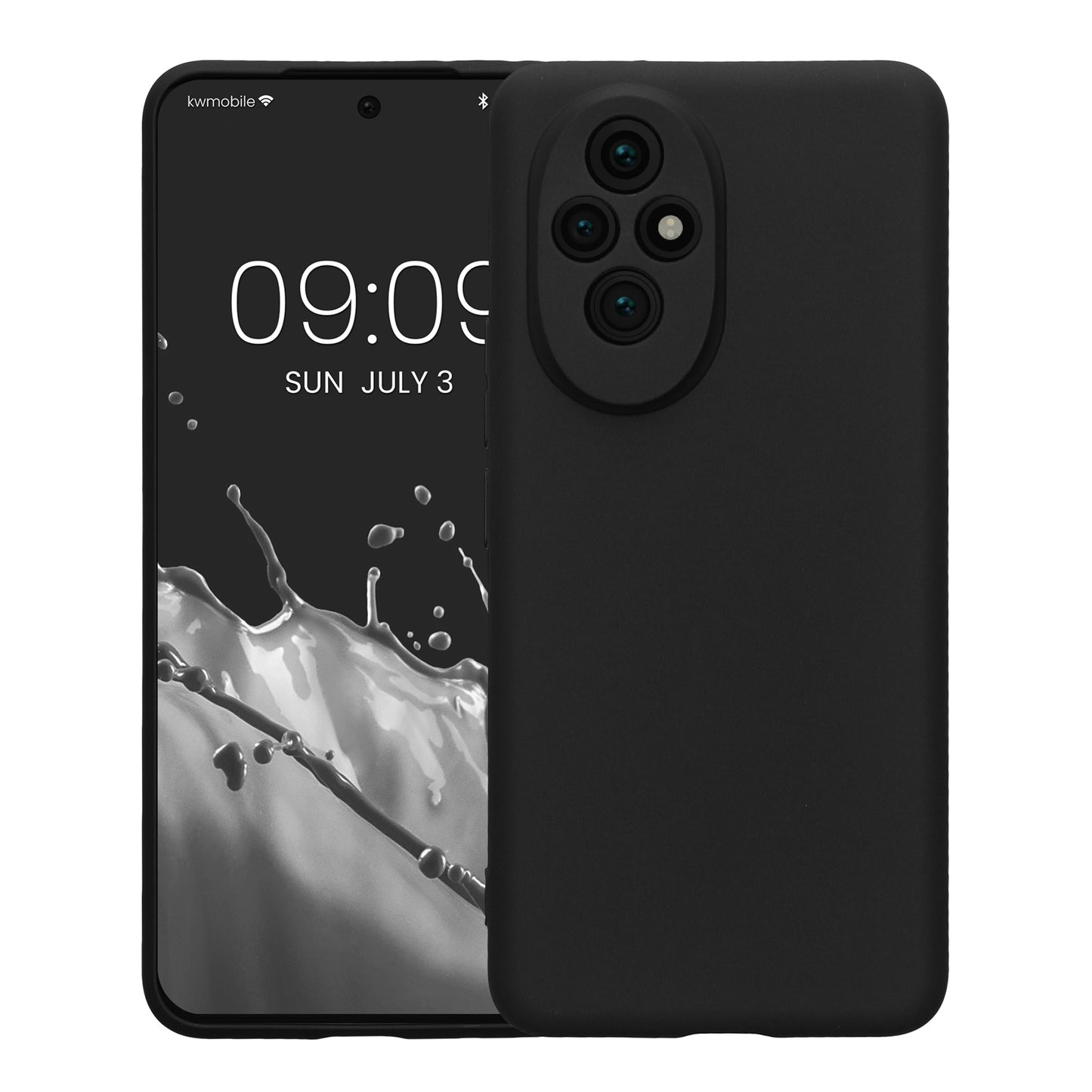 TPU Hülle mit Kameraschutz für HONOR 200 in Schwarz matt