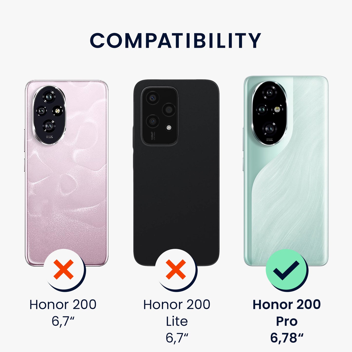 kwmobile Handyhülle für HONOR 200 Pro Hülle Silikon Case Schutzhülle Cover