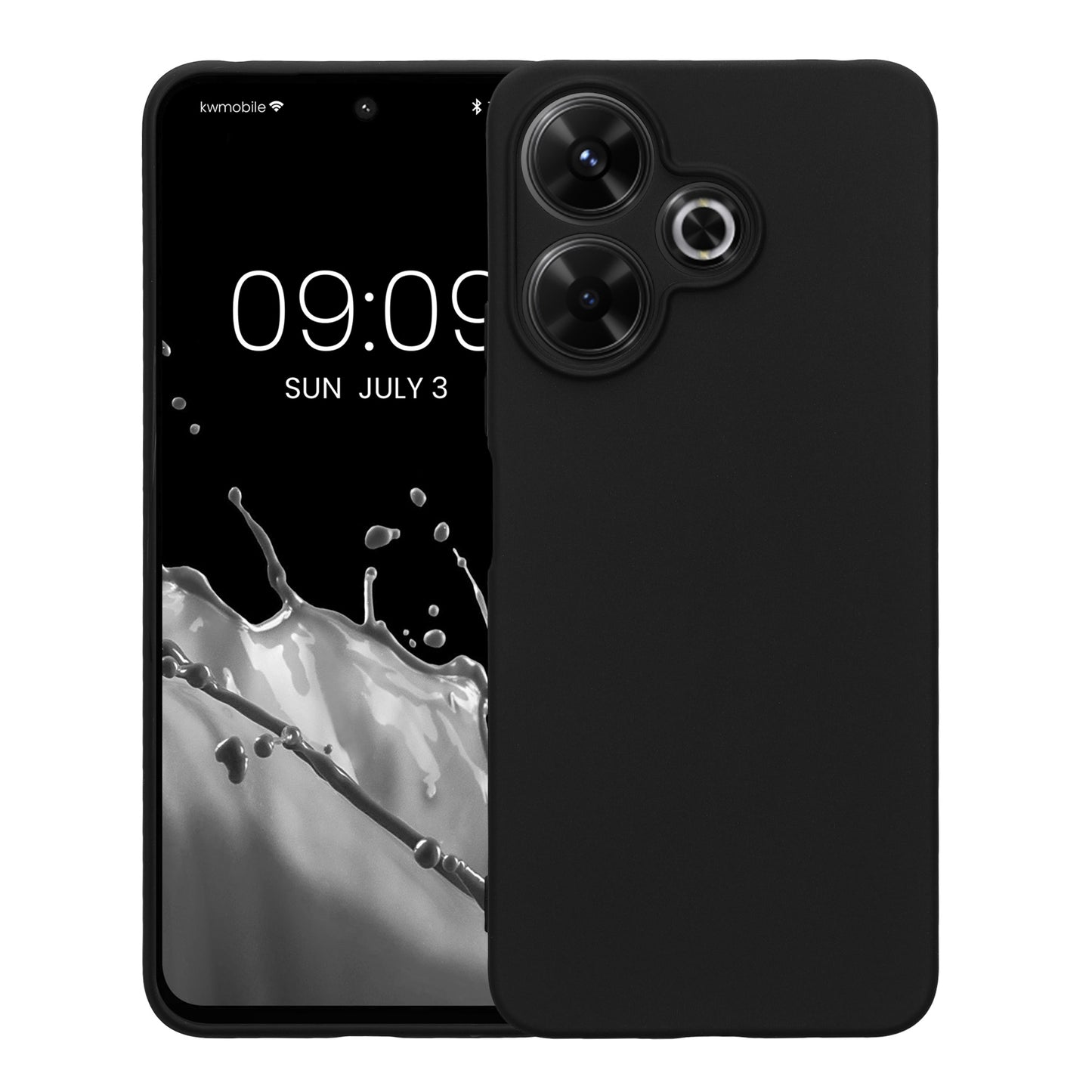 TPU Hülle mit Kameraschutz für Xiaomi Poco M6 4G in Schwarz matt