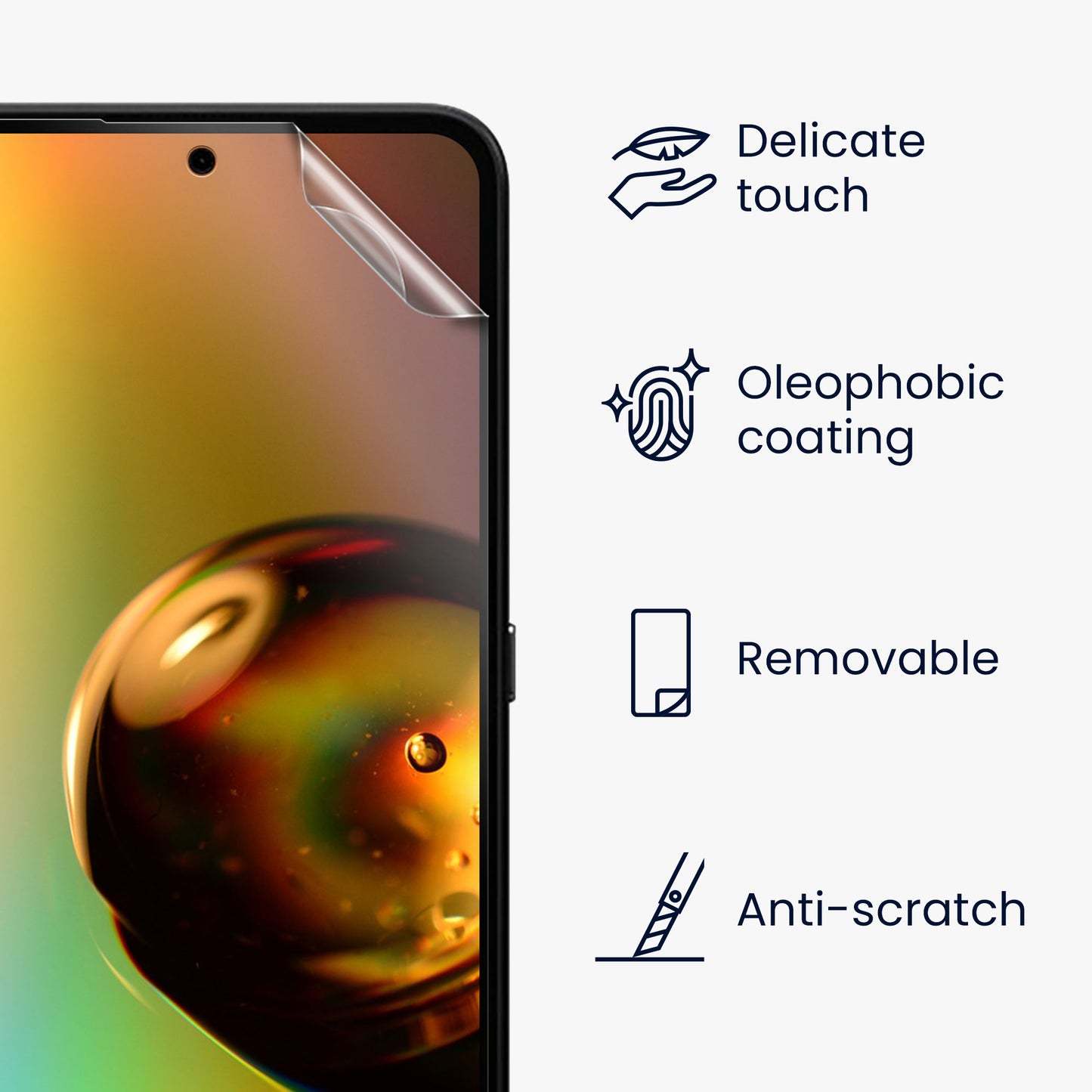 kwmobile Displayschutzfolie kompatibel mit CMF Phone 1 Folie Set