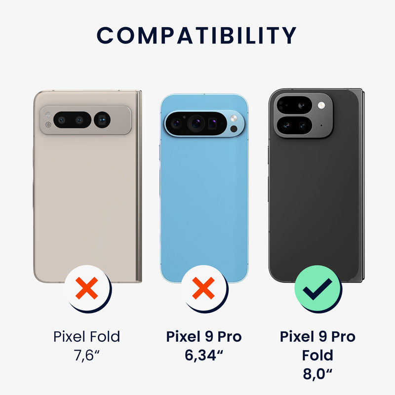 kwmobile Flip Hardcase kompatibel mit Google Pixel 9 Pro Fold - Hülle für Foldable Handy - Handyhülle