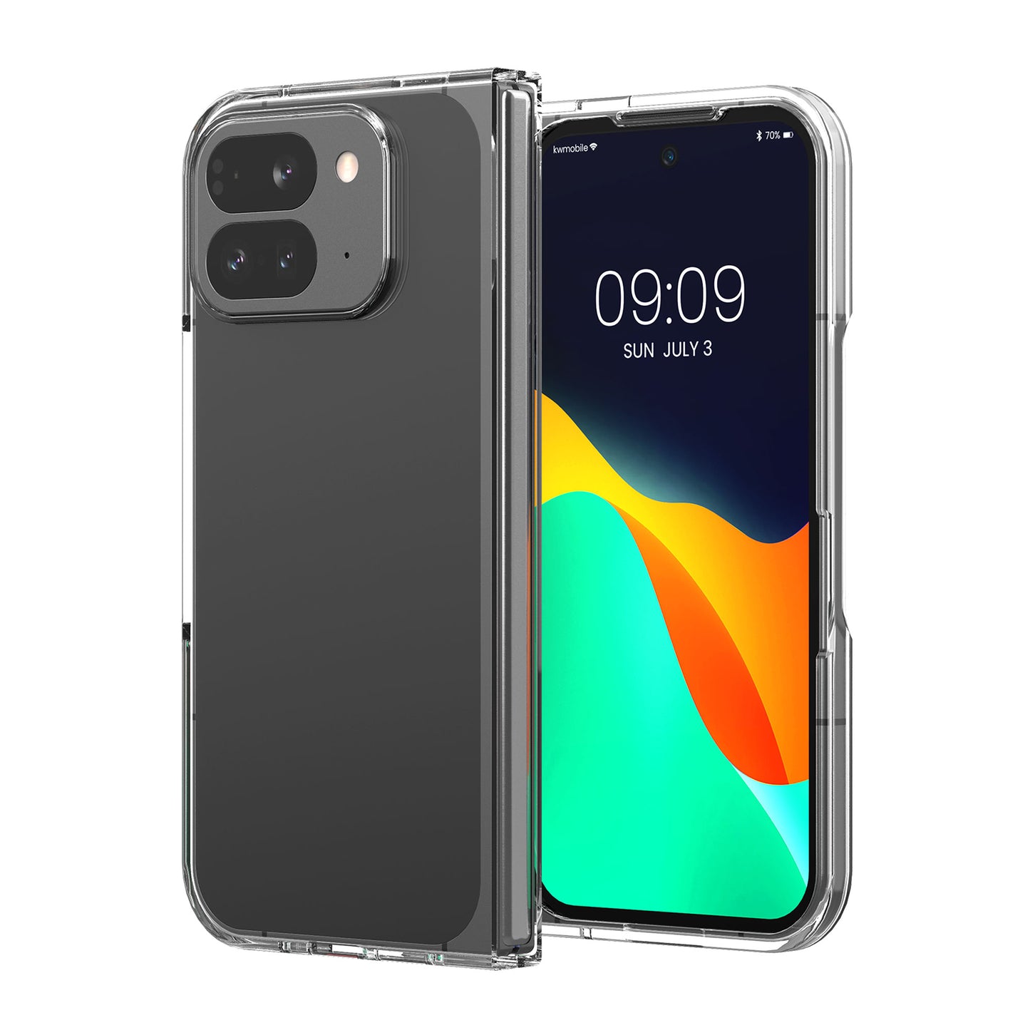 kwmobile Hülle kompatibel mit Google Pixel 9 Pro Fold Case Faltbare Handyhülle mit Rahmen Robustes Cover