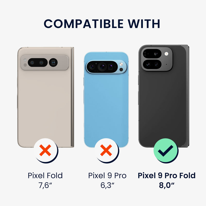 kwmobile Hülle kompatibel mit Google Pixel 9 Pro Fold Case Faltbare Handyhülle mit Rahmen Robustes Cover
