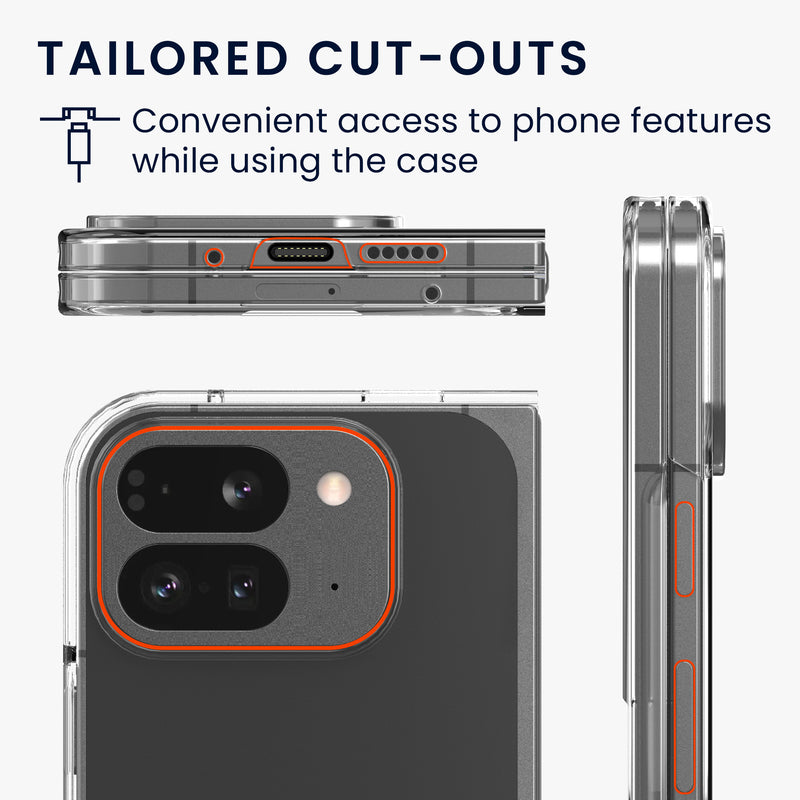 kwmobile Hülle kompatibel mit Google Pixel 9 Pro Fold Case Faltbare Handyhülle mit Rahmen Robustes Cover