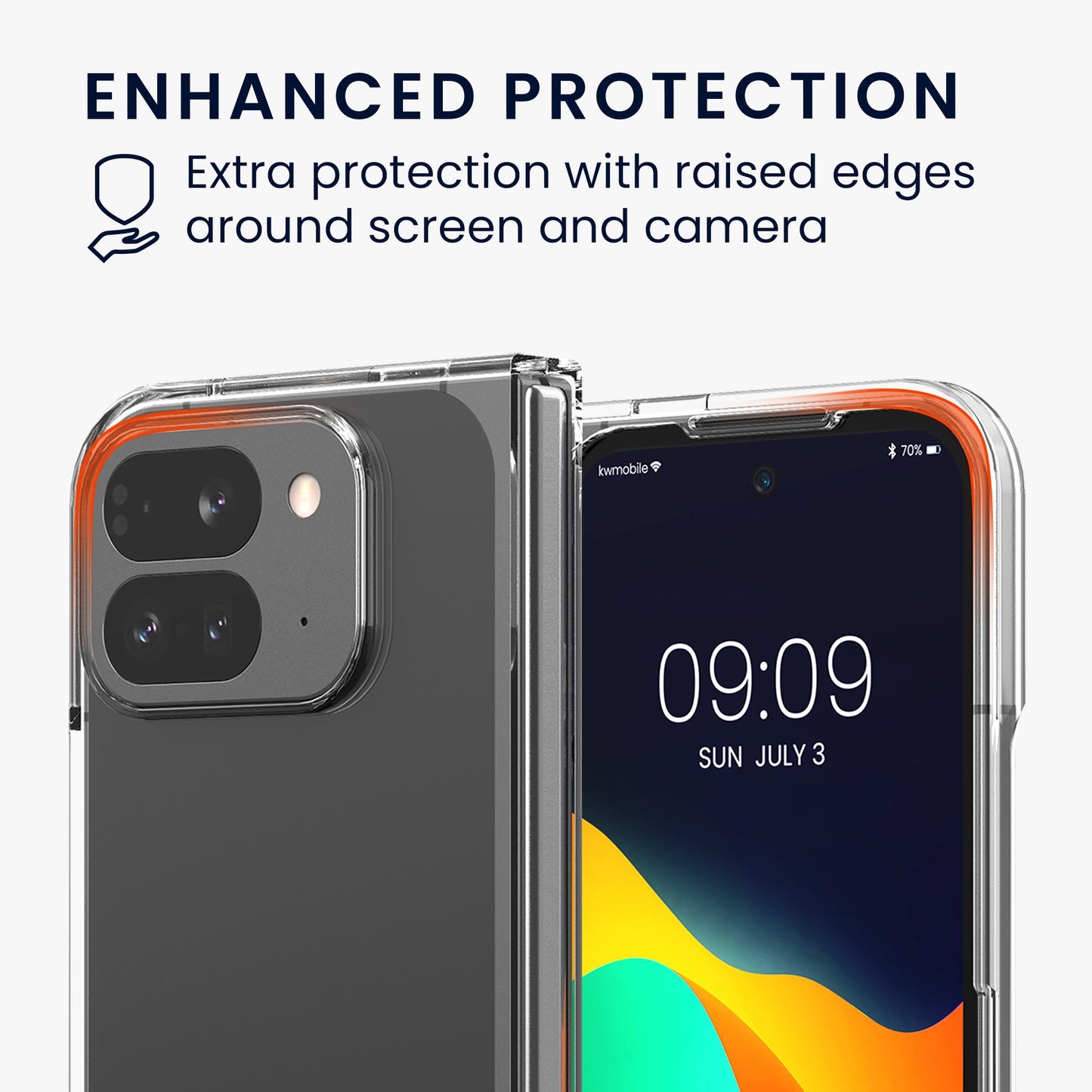 kwmobile Hülle kompatibel mit Google Pixel 9 Pro Fold Case Faltbare Handyhülle mit Rahmen Robustes Cover