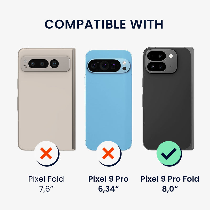 kwmobile Displayschutzfolie für innen und außen kompatibel mit Google Pixel 9 Pro Fold