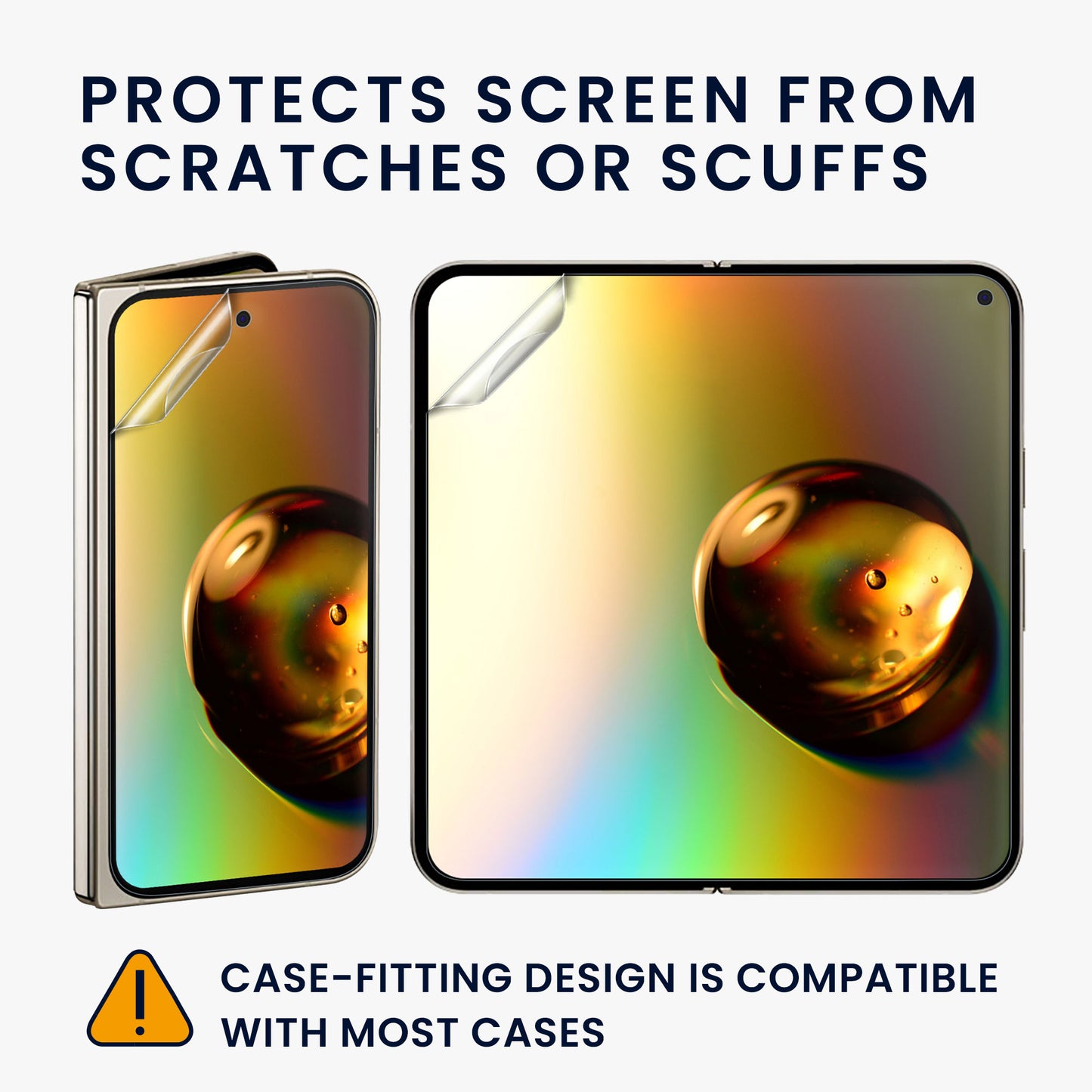 kwmobile Displayschutzfolie für innen und außen kompatibel mit Google Pixel 9 Pro Fold