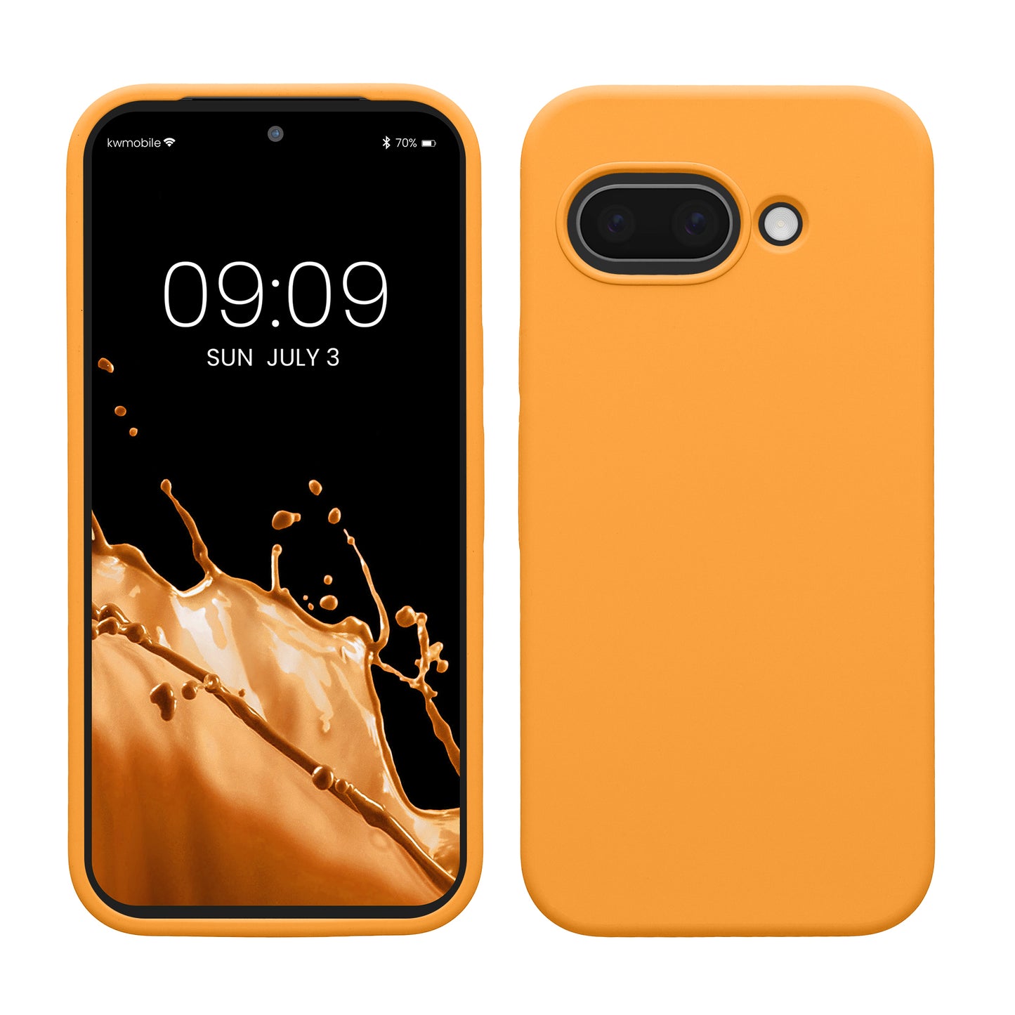 kwmobile Handyhülle für Google Pixel 9a Hülle, für Pixel 9a Case - Hülle Silikon - kabelloses Laden - Fruity Orange Fruity Orange  