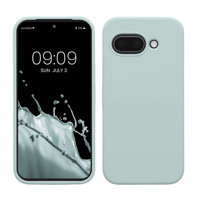 kwmobile Handyhülle für Google Pixel 9a Hülle, für Pixel 9a Case - Hülle Silikon - kabelloses Laden - Cool Mint Cool Mint  