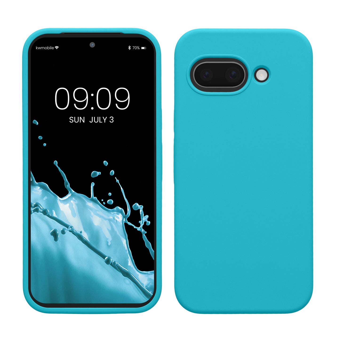 kwmobile Handyhülle für Google Pixel 9a Hülle, für Pixel 9a Case - Hülle Silikon - kabelloses Laden - Cool Glacier Cool Glacier  